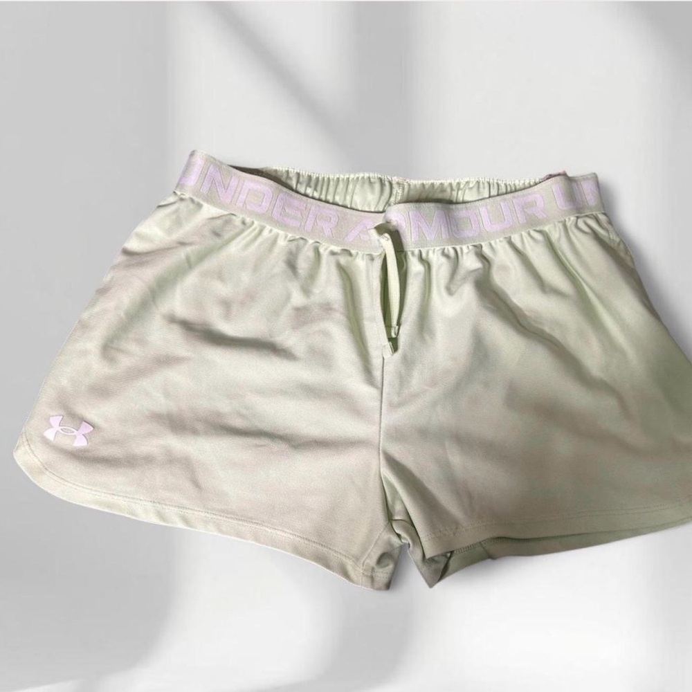 Under Armour Light Green Girls' Athletic Shorts